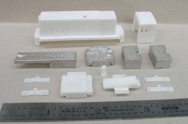 N scale GE 70-ton kit parts