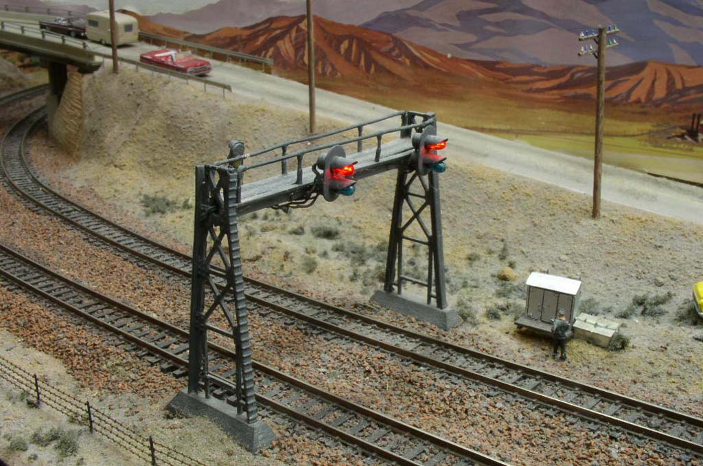 Model Railroads & Trains Toys 1 x HO OO scale LED Cantilever Signal